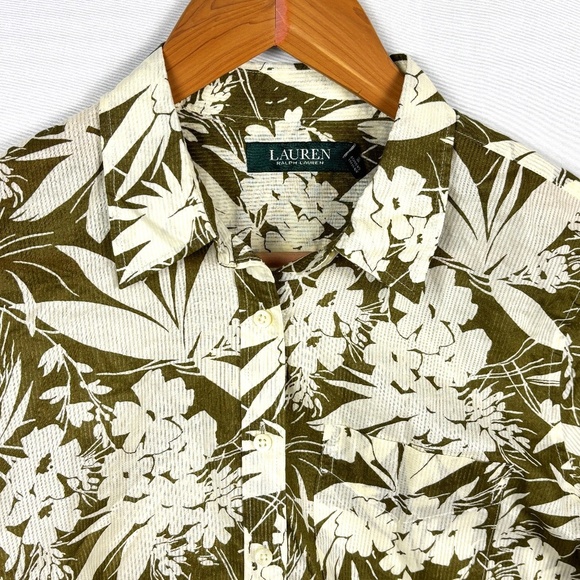 Talbots Women Long Sleeve 100% Cotton ButtonDown Shirt Sz PM Lightweight Coastal - Picture 2 of 9